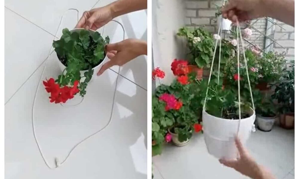 Veľmi jednoduchý závesný kvetináč, tu je postup