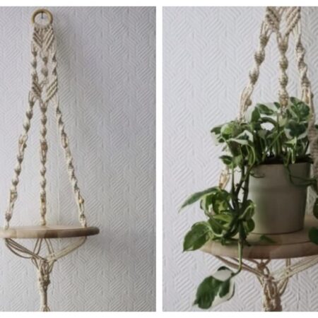 podstavec pod kvetináč z macramé technikou