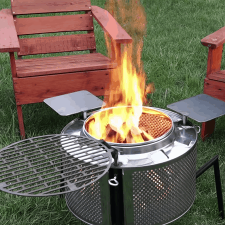 Gril z bubna práčky.