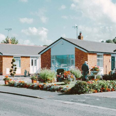 záhrada v radovej výstavbe